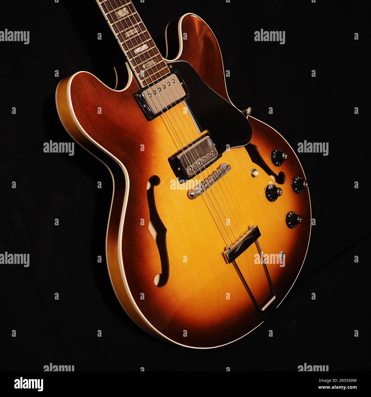 Gibson es-335 von der 70s Stockfoto