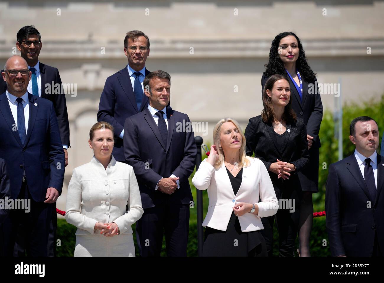 Left to right, Liechtenstein's Prime Minister Daniel Risch, British ...