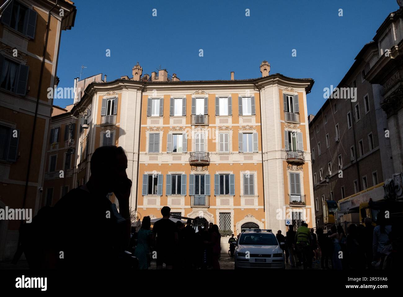 Italien, Rom, 2022-04-15. Tourismus durch die Stadt Rom, die italienische Hauptstadt, mit ihren Denkmälern und archäologischen Stätten. Italie, Rom, le 2022-04- Stockfoto