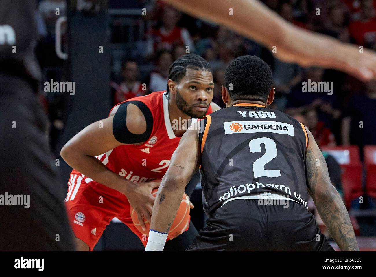 2022/2023 Basketball Bundesliga, FC Bayern München gegen ratiopharm ulm, Playoff Halbfinale Spiel 2 2023-05-30 in München (Audi Dome) WALDEN Corey (FC Stockfoto