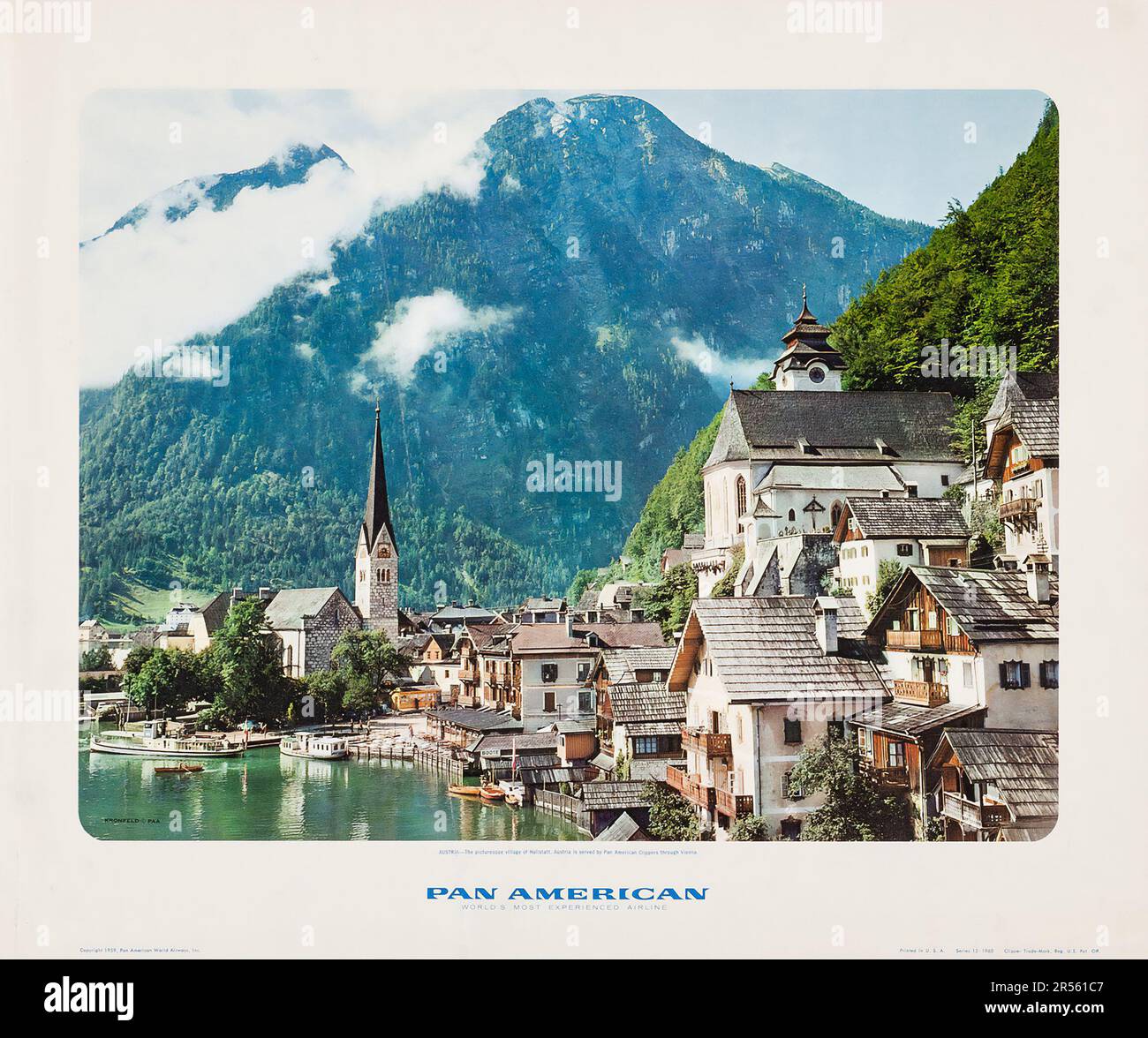 Pan Am Poster (Pan American, 1960) Österreich Stockfoto