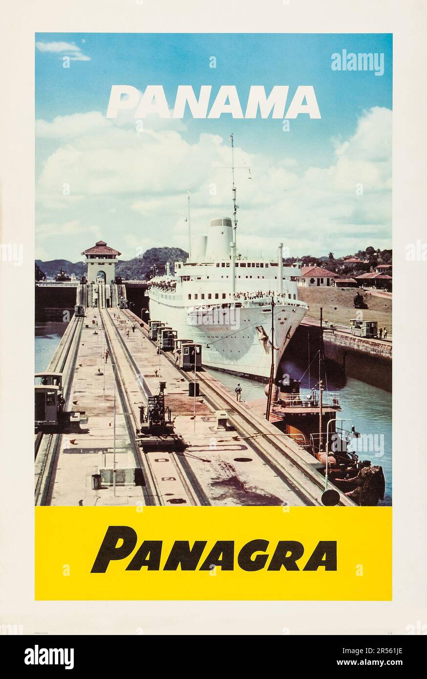 Panama – Panagra (Pan American-Grace Airways, 1950er) Reiseposter Stockfoto