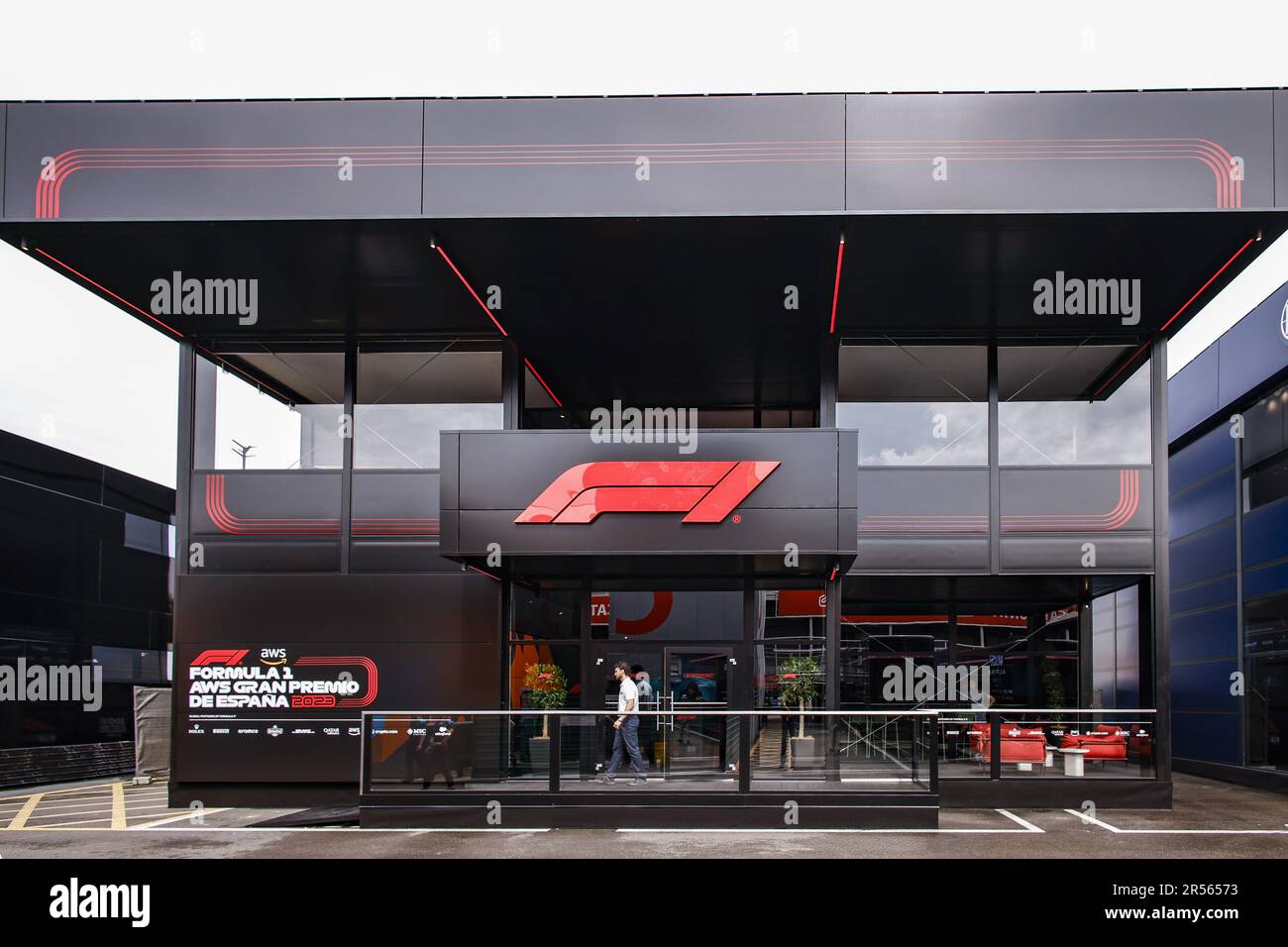 Montmelo, Spanien - 01/06/2023, Montmelo, Spanien - 01/06/2023, F1 Gastfreundschaft während der Formel 1 AWS Gran Premio de Espana 2023, 7. Runde der Formel-1-Weltmeisterschaft 2023 vom 2. Bis 4. Juni 2023 auf dem Circuit de Barcelona-Catalunya, in Montmelo, Spanien - Foto: Xavi Bonilla/DPPI/LiveMedia Stockfoto