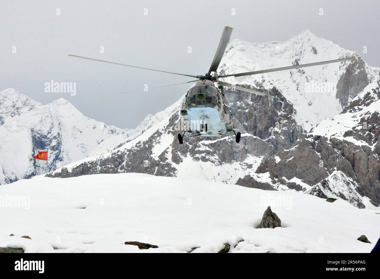 Kirgisistan. Tien Shan. Khan-Tengri-Gletscher Stockfoto
