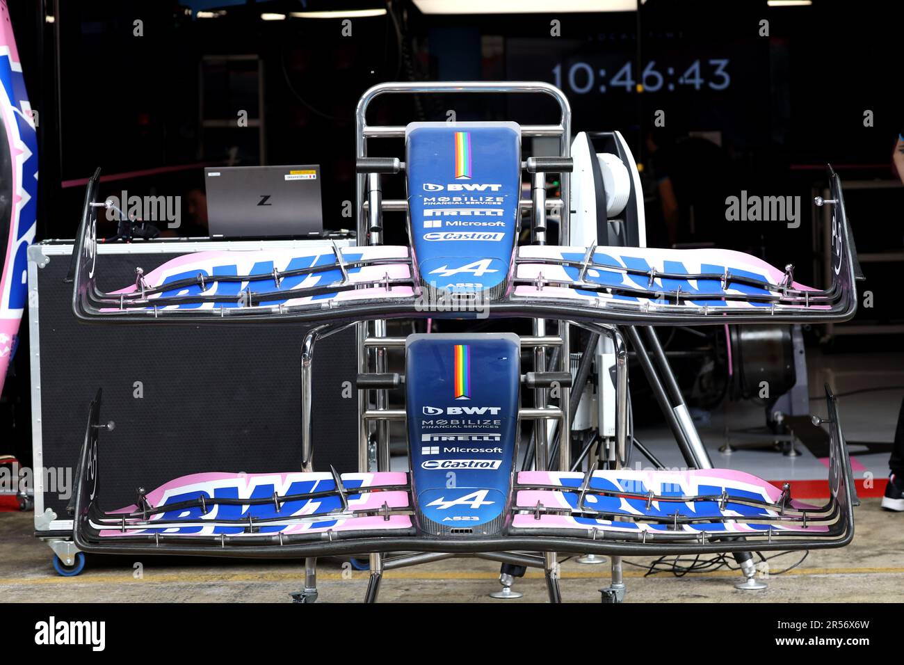Barcelona, Spanien. 01. Juni 2023. Alpine F1 Team A523. 01.06.2023. Formel-1-Weltmeisterschaft, Rd 8, Spanischer Grand Prix, Barcelona, Spanien, Vorbereitungstag. Das Foto sollte wie folgt lauten: XPB/Press Association Images. Kredit: XPB Images Ltd/Alamy Live News Stockfoto