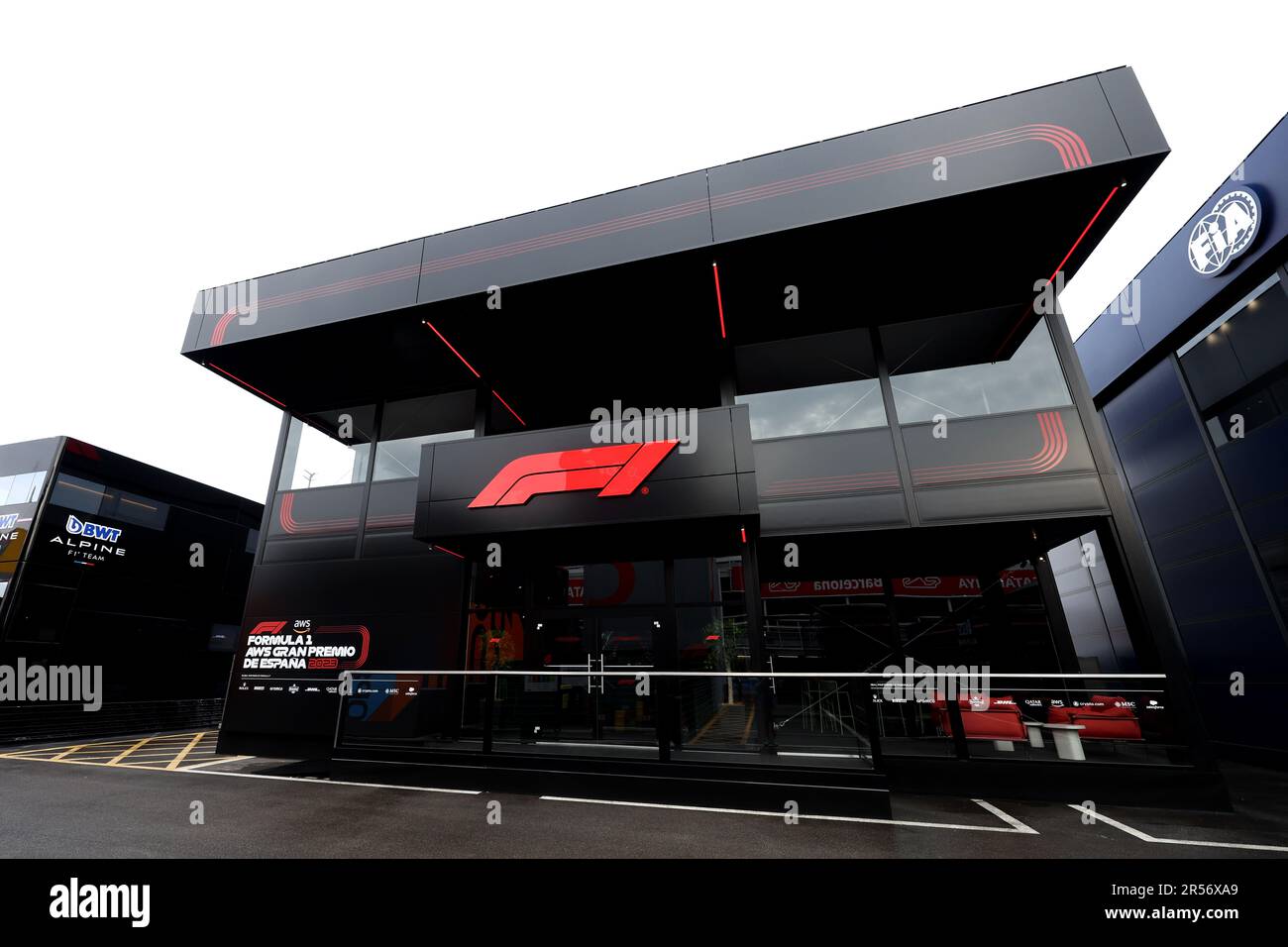 Barcelona, Spanien. 01. Juni 2023. F1 Wohnmobil auf der Koppel. 01.06.2023. Formel-1-Weltmeisterschaft, Rd 8, Spanischer Grand Prix, Barcelona, Spanien, Vorbereitungstag. Das Foto sollte wie folgt lauten: XPB/Press Association Images. Kredit: XPB Images Ltd/Alamy Live News Stockfoto