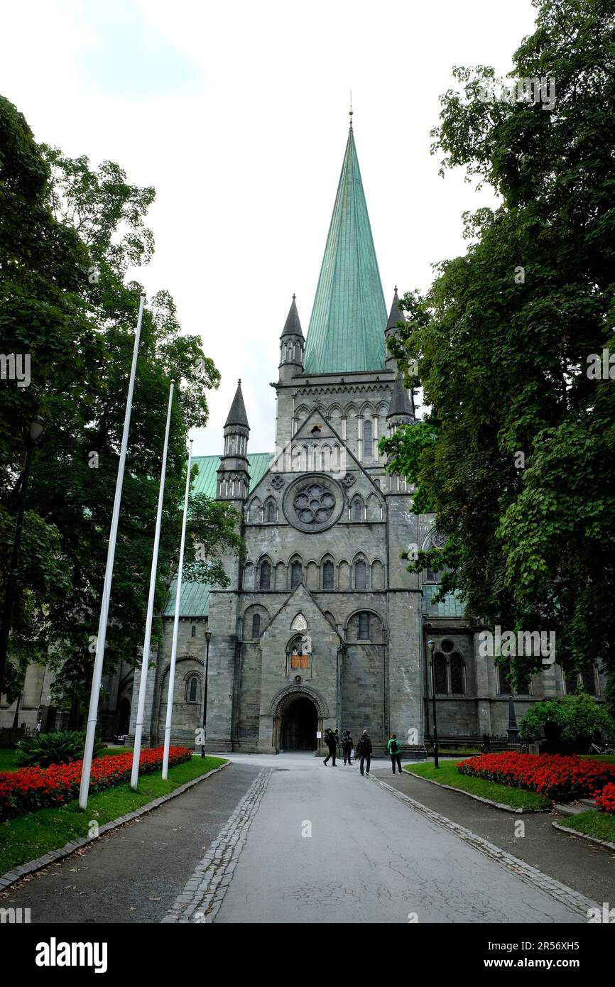 Kathedrale Von Nidaros. Trondheim City. Norwegen Stockfoto
