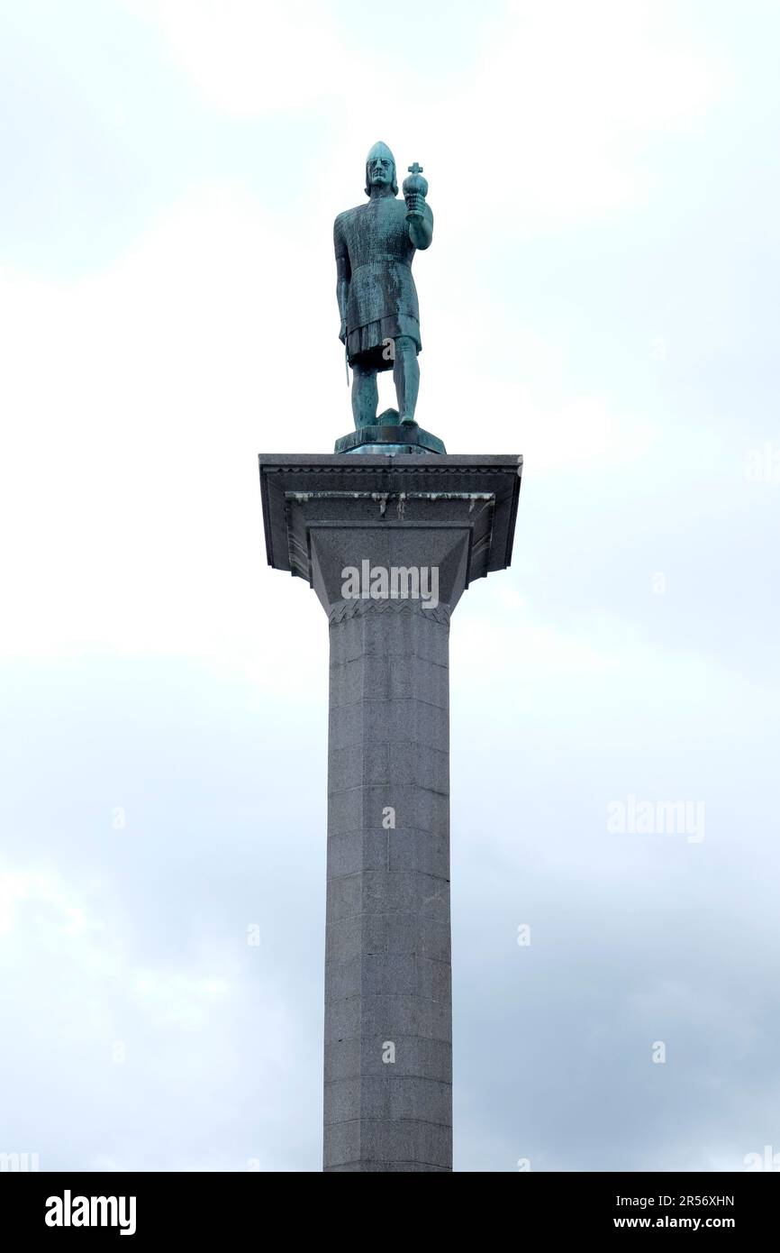 Norwegen. Trondheim. Olav Tryggvason-Denkmal Stockfoto