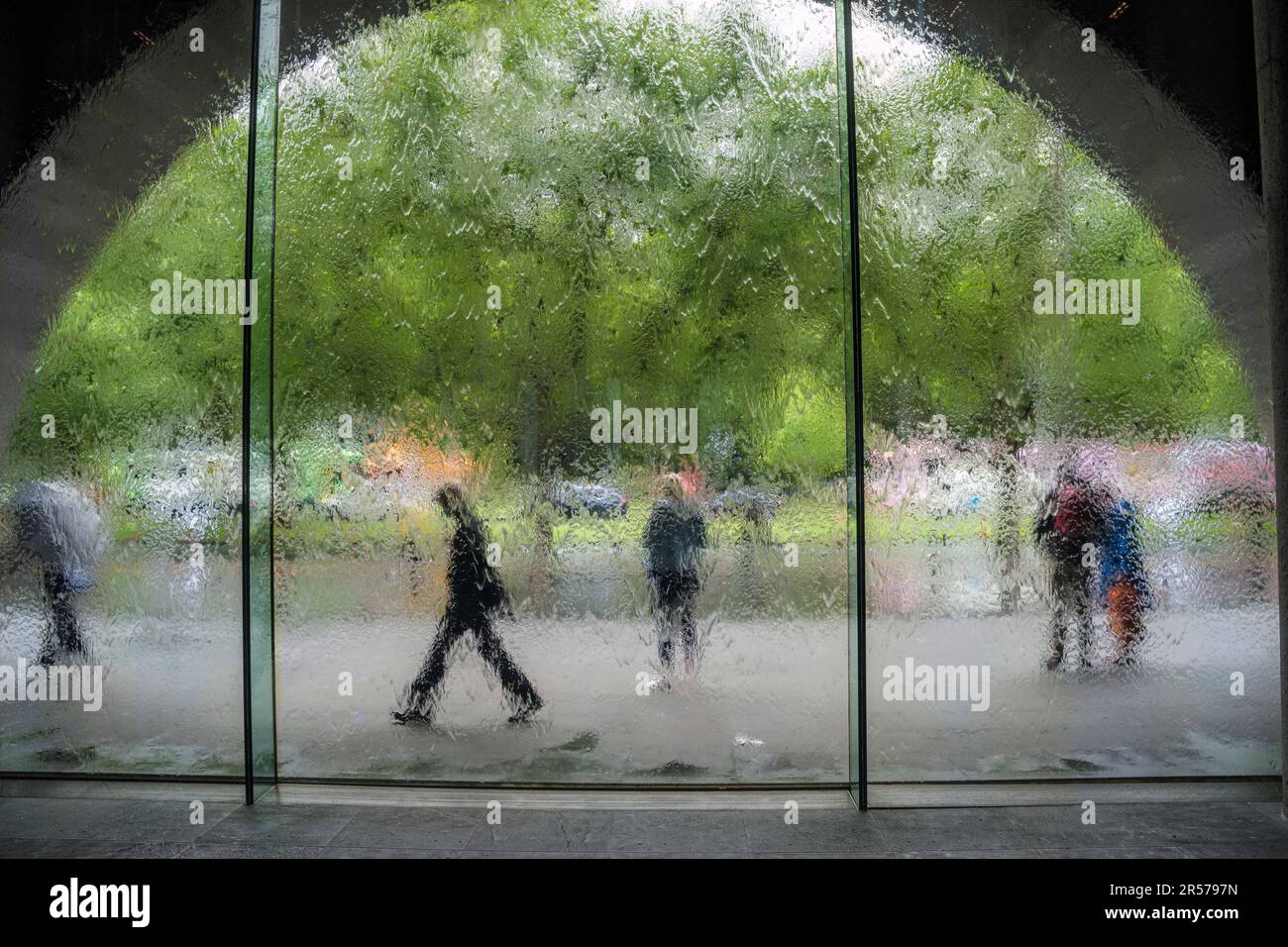 Waterwall in der National Gallery of Victoria, Melbourne, Australien Stockfoto