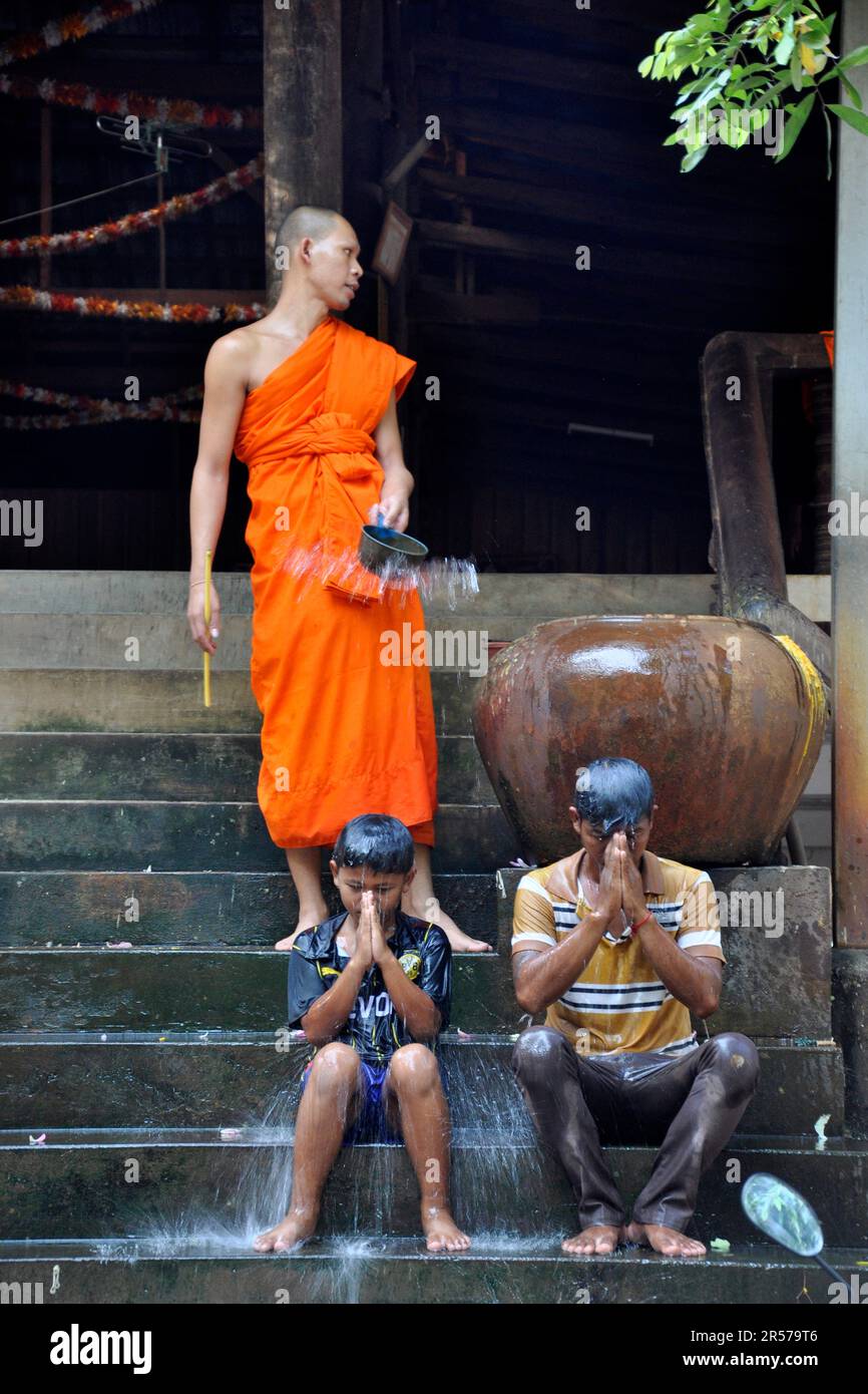 Asien. Tag. Nach Osten. Geografie. Geschichte. Indochina. Drinnen. Mekong. Niemand. Im Freien. Menschen. Nach Süden. Traditionell. Reisen. Kambodscha. Kampuchea. Siem Reap Stockfoto