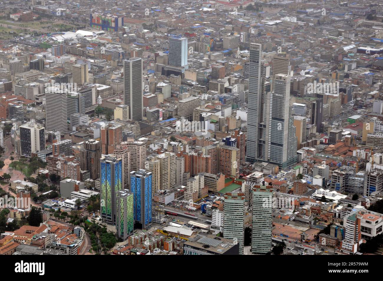 Haus. Querformat. Bogota. Reisen. Traditionell. Nach Süden. Menschen. Im Freien. Niemand. Latein. Geschichte. Geografie. Tag. Kolumbien. Stadt. Anden. Amerika. Häuser Stockfoto