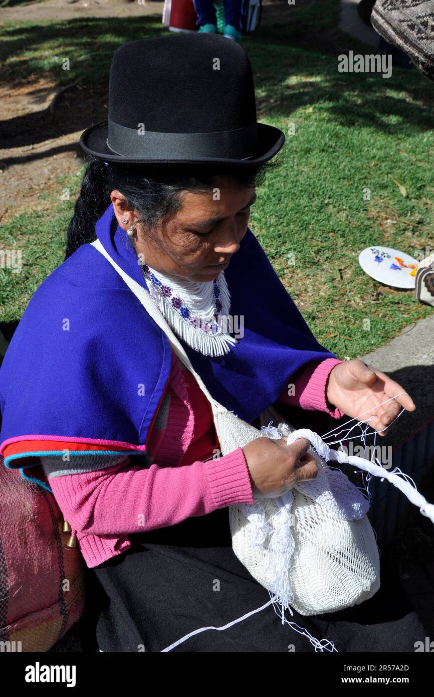 Amerika. Anden. Stadt. Kolumbien. Tag. Geografie. Geschichte. Latein. Niemand. Im Freien. Menschen. Nach Süden. Traditionell. Reisen. Cauca. Silvia. Indio Indios. Ma Stockfoto