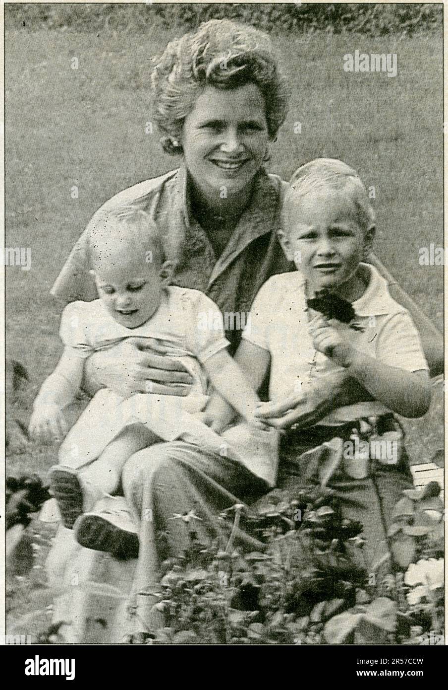 La Princesse Donata avec deux enfants, Don't Cornélie, qui a une maladie unheilbar. Cornélie vit dans un institut spécialisé. Stockfoto