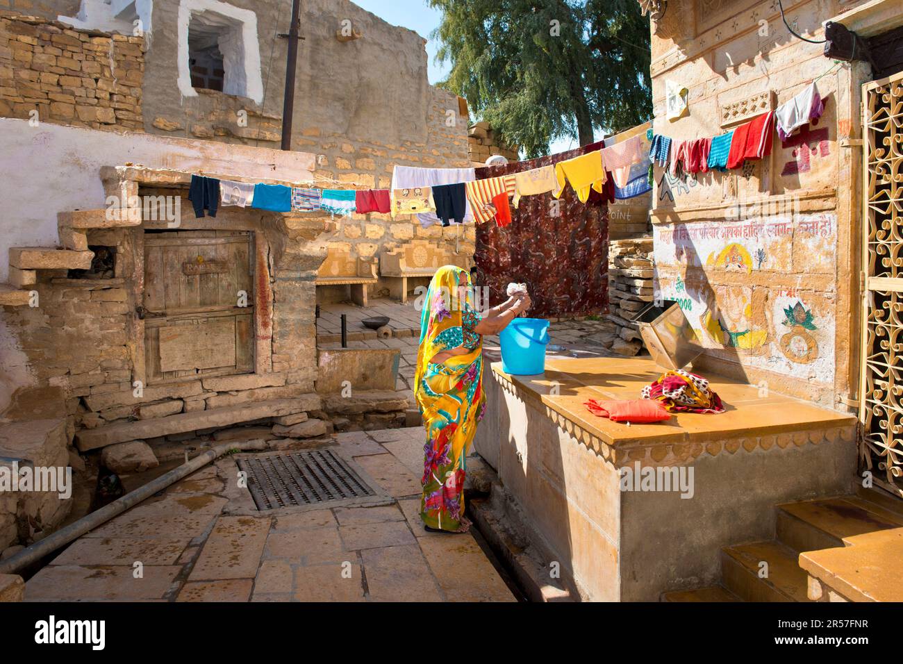 Indien. Rajasthan. Jaisalmer. Das tägliche Leben Stockfoto