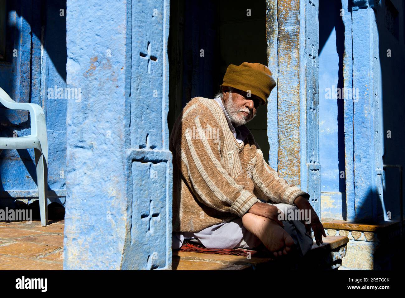Indien. Rajasthan. Jaisalmer. Porträt Stockfoto