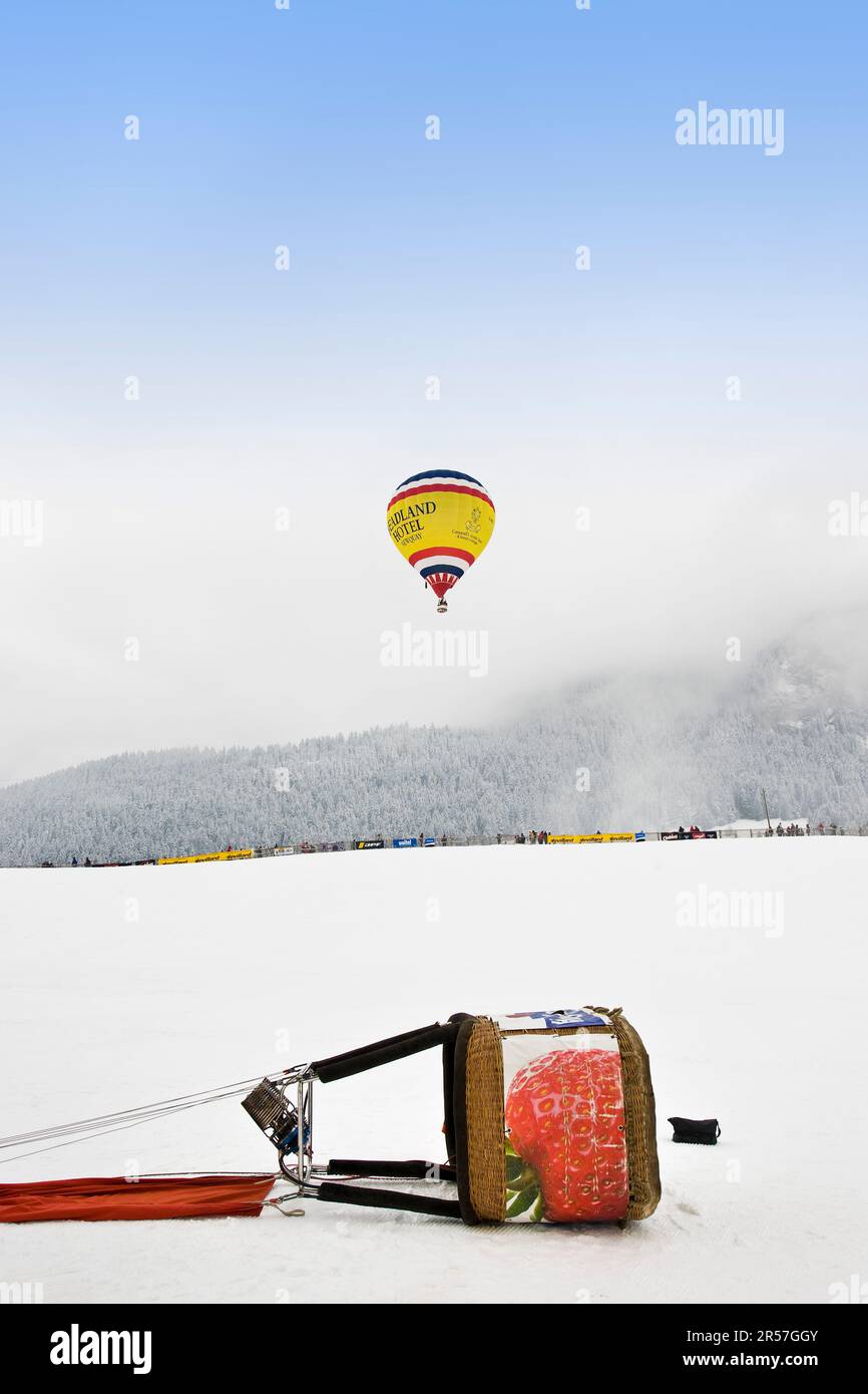 Ballons International Festival. Chateau d'Oex. Die Schweiz Stockfoto