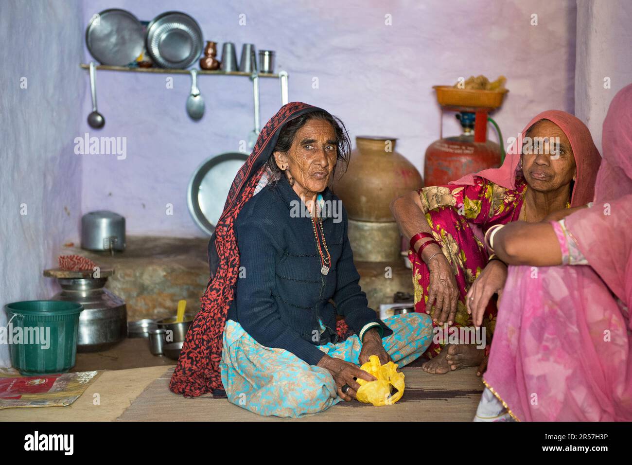 Indien. Rajasthan. Jaisalmer. Eine Frau Stockfoto