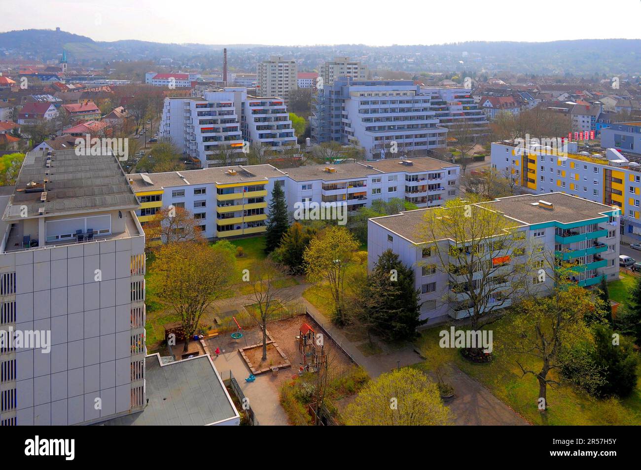 Karlsruhe, Durlach, Wohnblock, Terrassenhaus Stockfoto