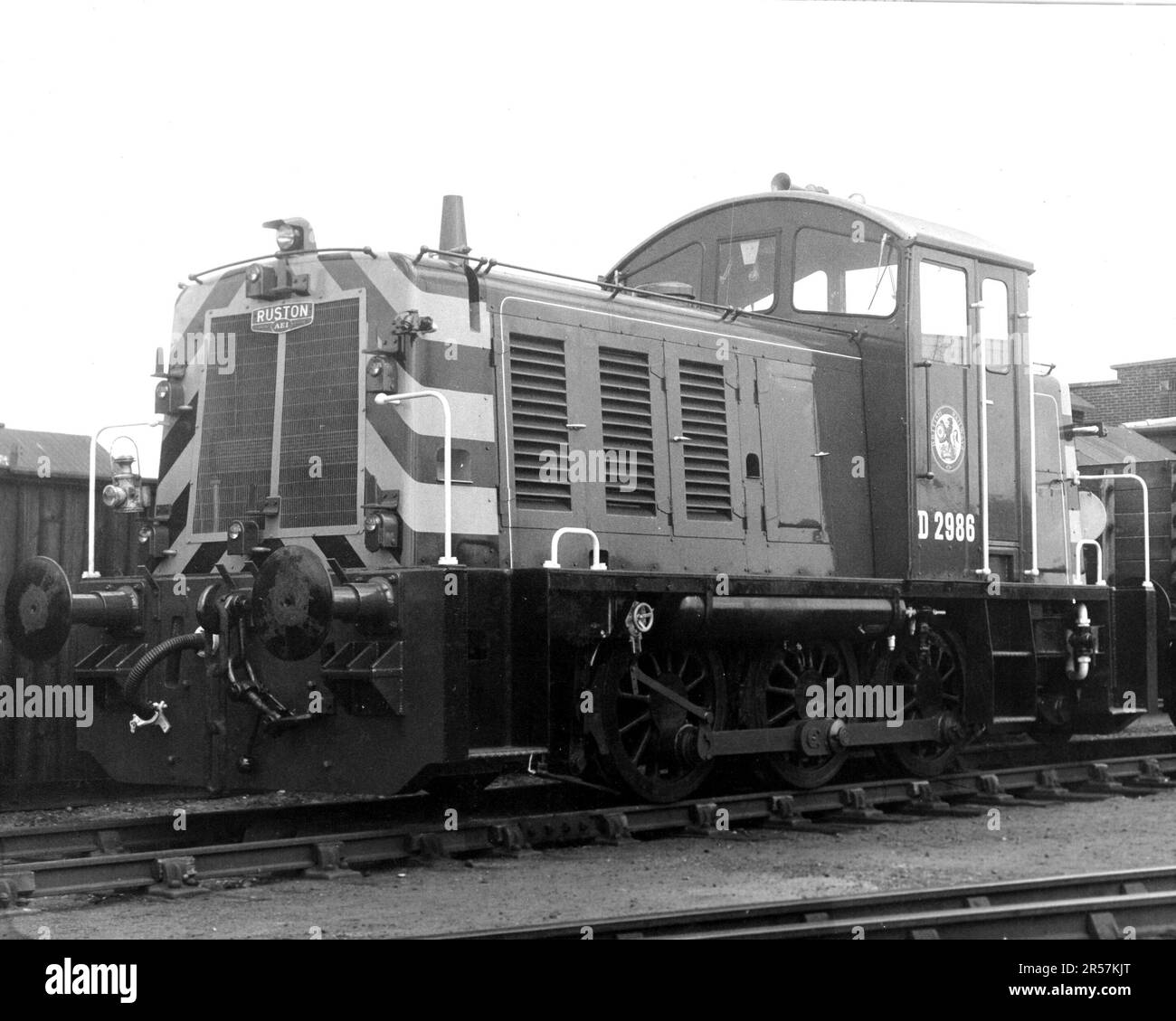 British Rail Class 07 Lokomotive D2986 wurde 1977 abgesetzt und 1980 in Kidwelly verschrottet Stockfoto