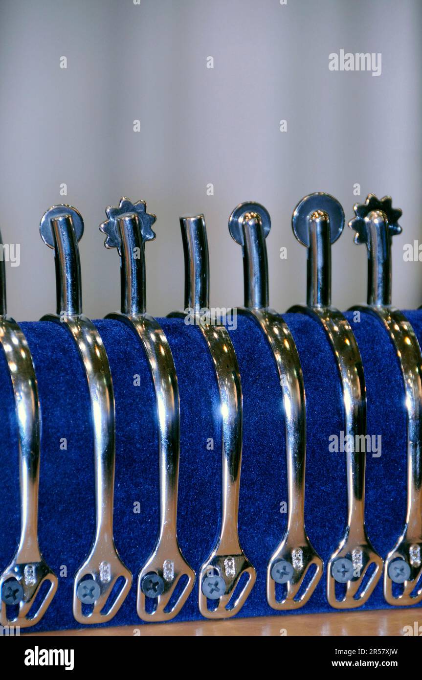 Sporen, englisches Reiten Stockfoto