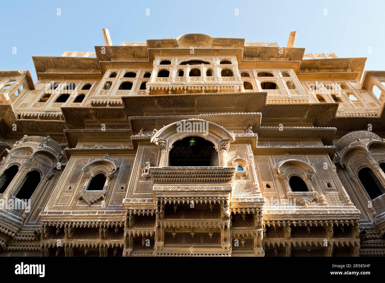 Indien. Rajasthan. Jaisalmer. Lokale Haveli Stockfoto