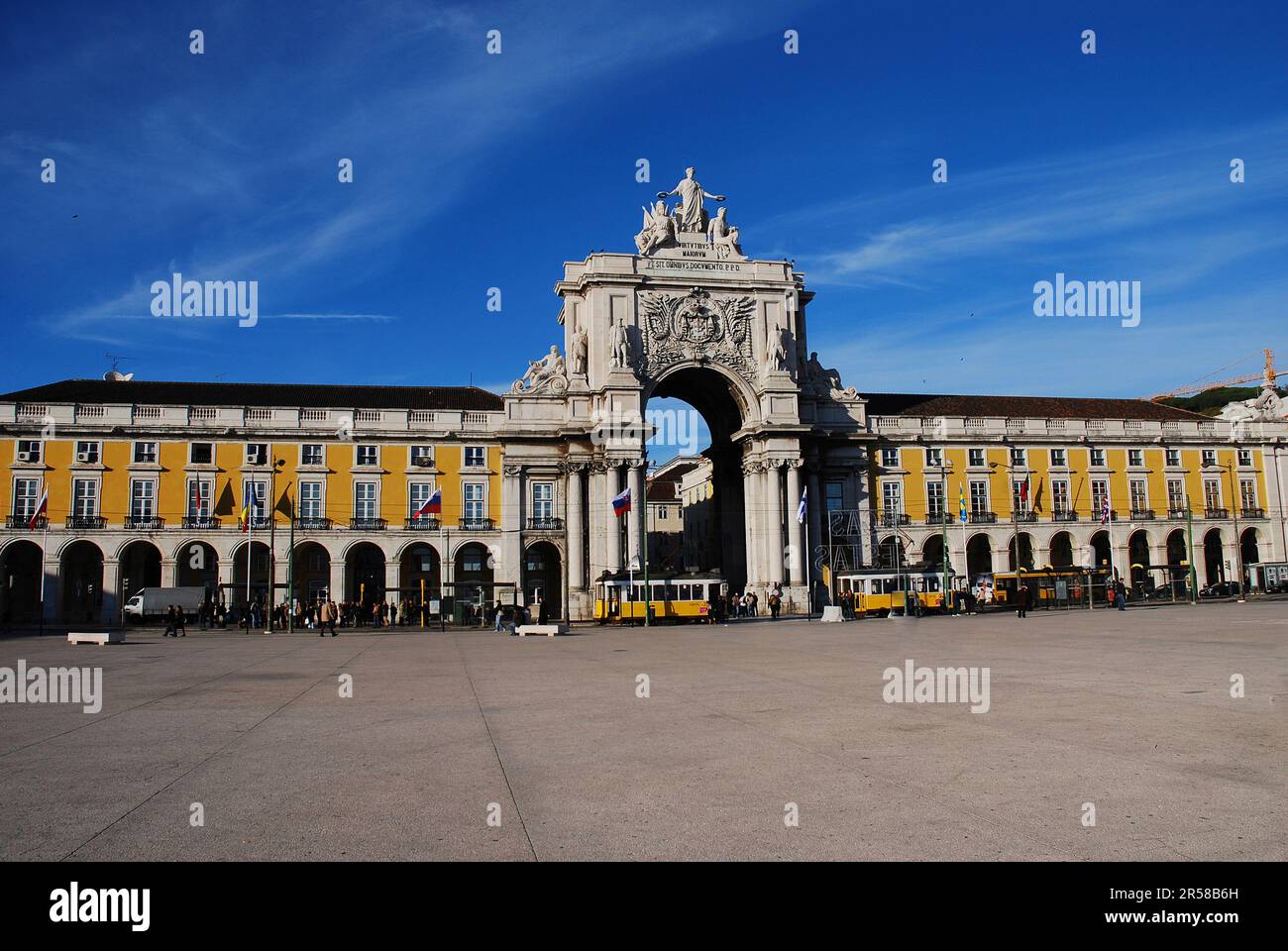 Pracala do Comércio - Lisboa - Portugal Stockfoto