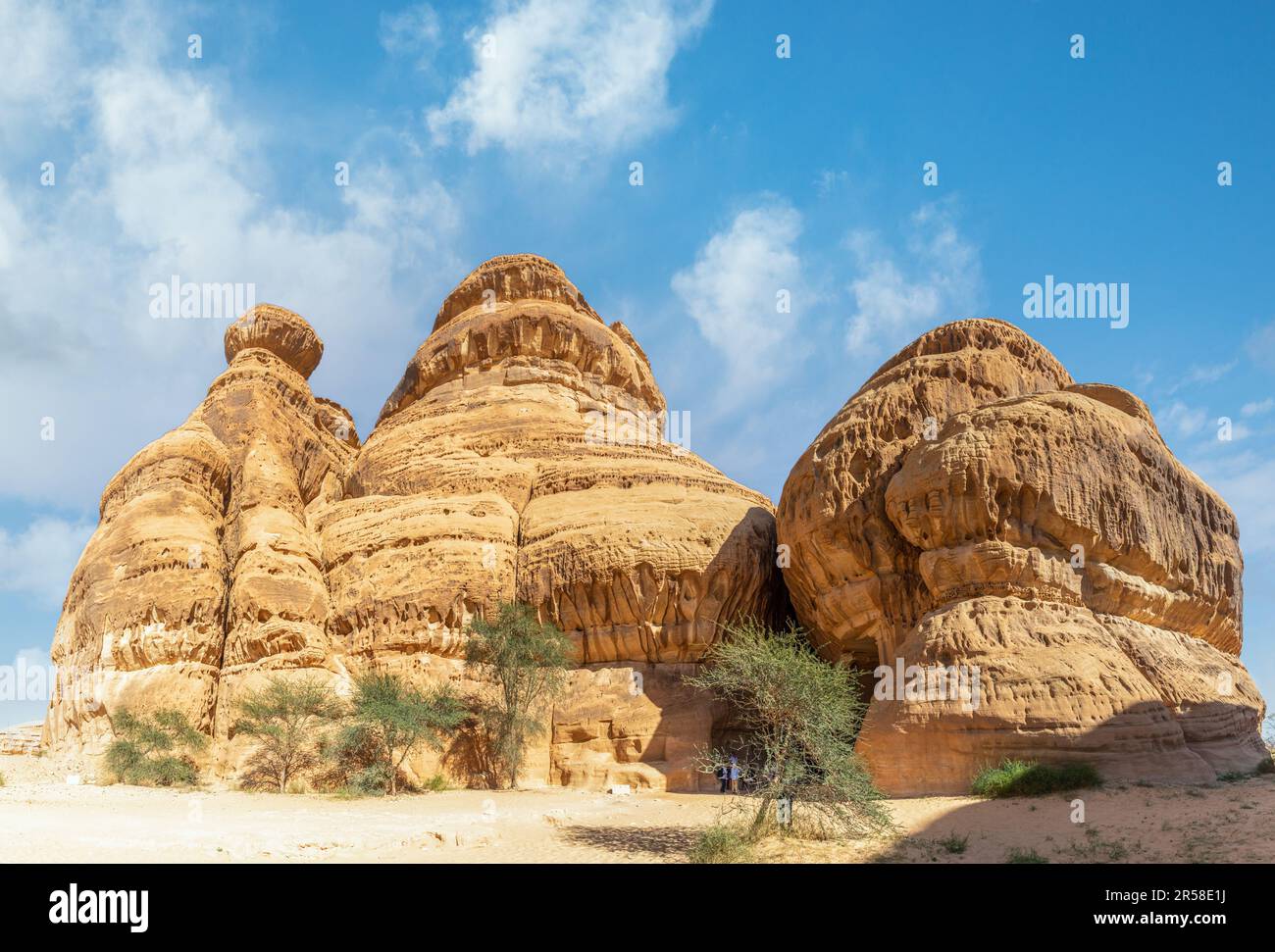 Jabal Ithlib versteckte nabatäische Höhle, Al Ula, Saudi-Arabien Stockfoto