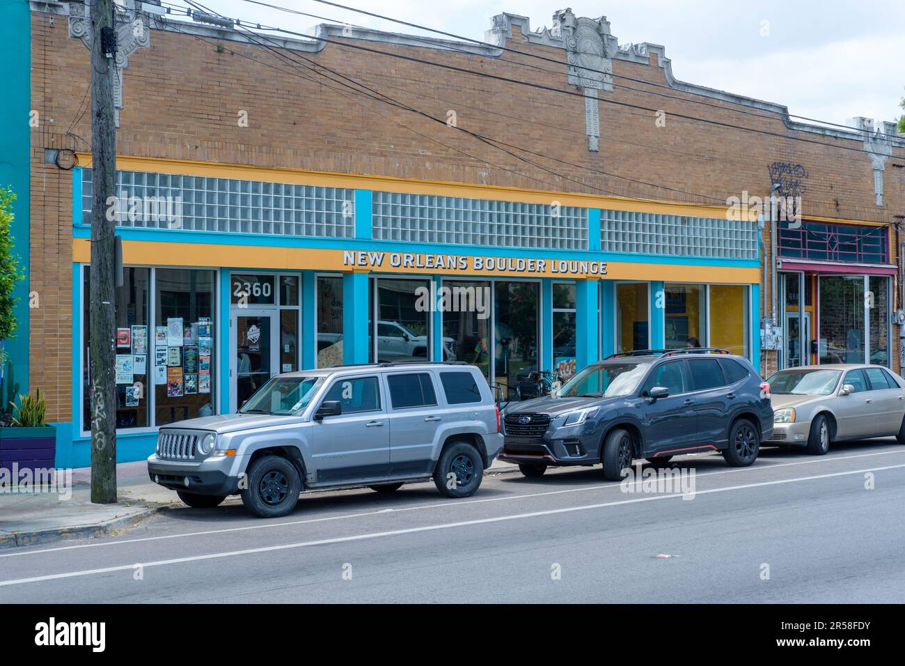 NEW ORLEANS, LA, USA - 28. MAI 2023: New Orleans Boulder Lounge auf der St. Claude Avenue Stockfoto