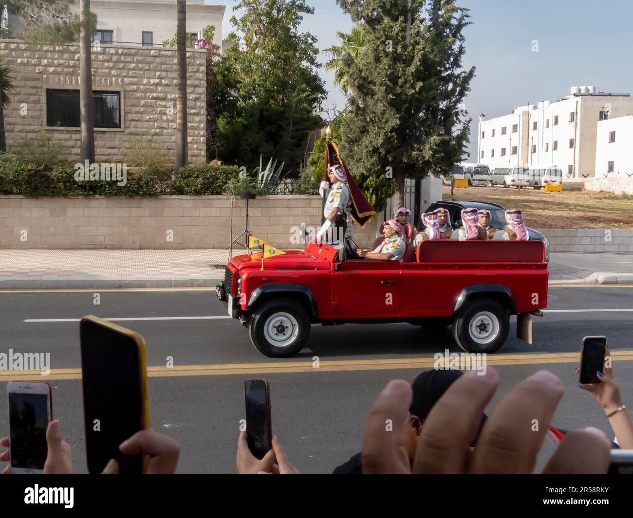 Militärparade während der Hochzeit des Prinzen von Jordanien, 1. Juni 2023. Amman Jordan Stockfoto