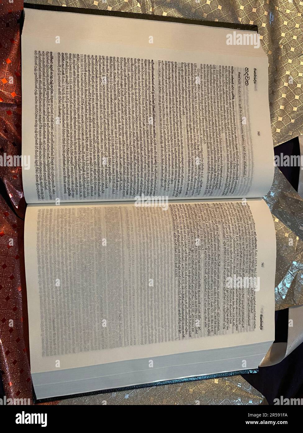 Bilder einer Bibel aus Sri Lanka Stockfoto