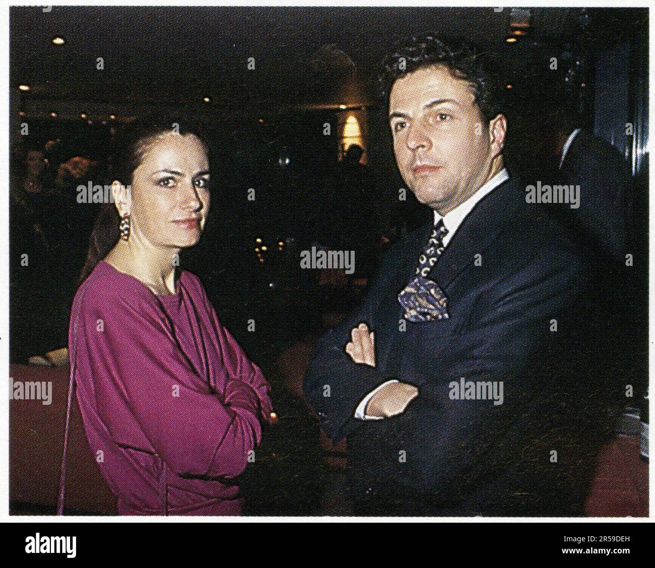 La comtesse Ruy Brandolini d'Adda et M. Roland Mouly. 1990 Stockfoto