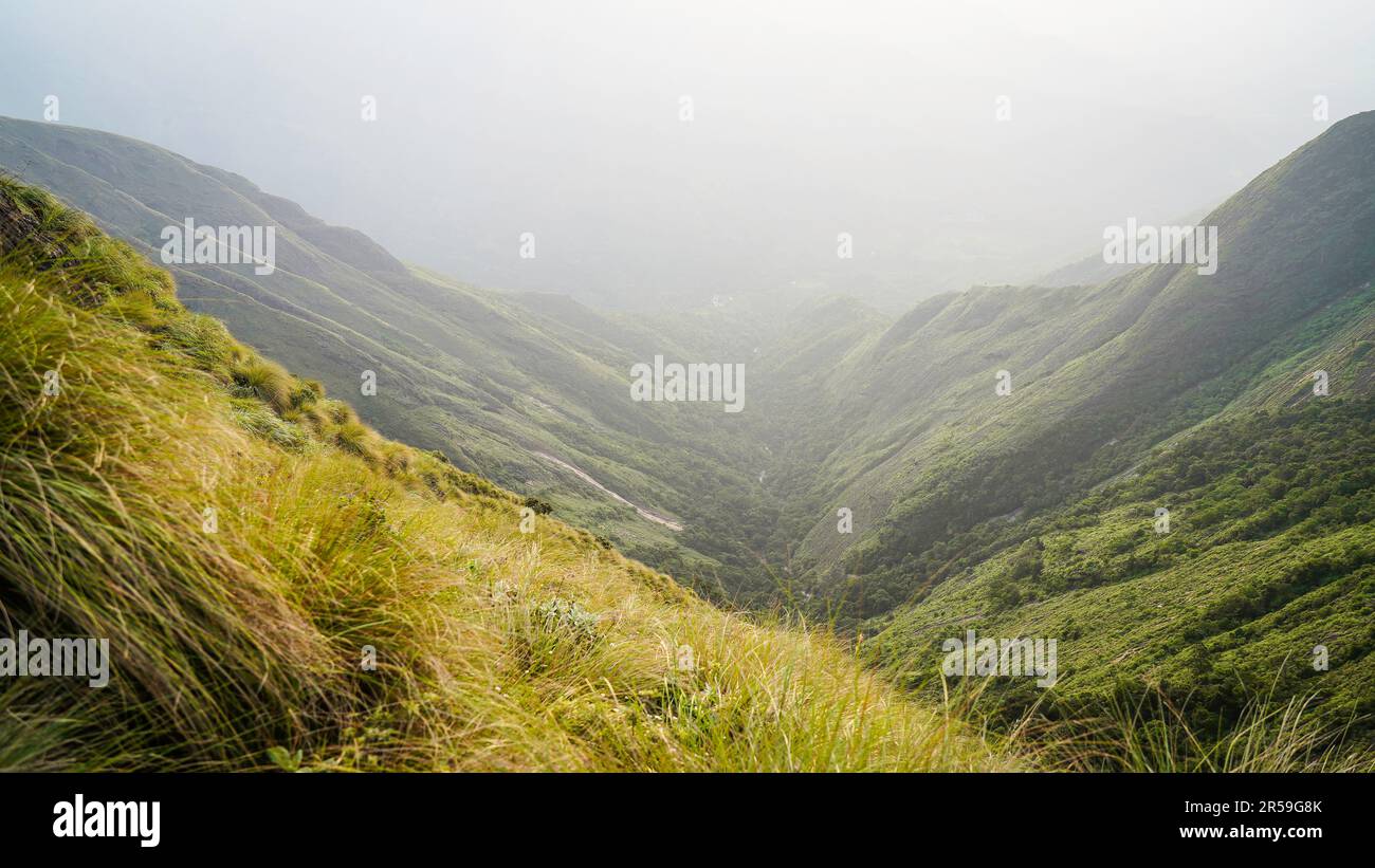 Kolukkumalai Sunrise Aussichtspunkt Munnar - Idukki, Kerala. Stockfoto