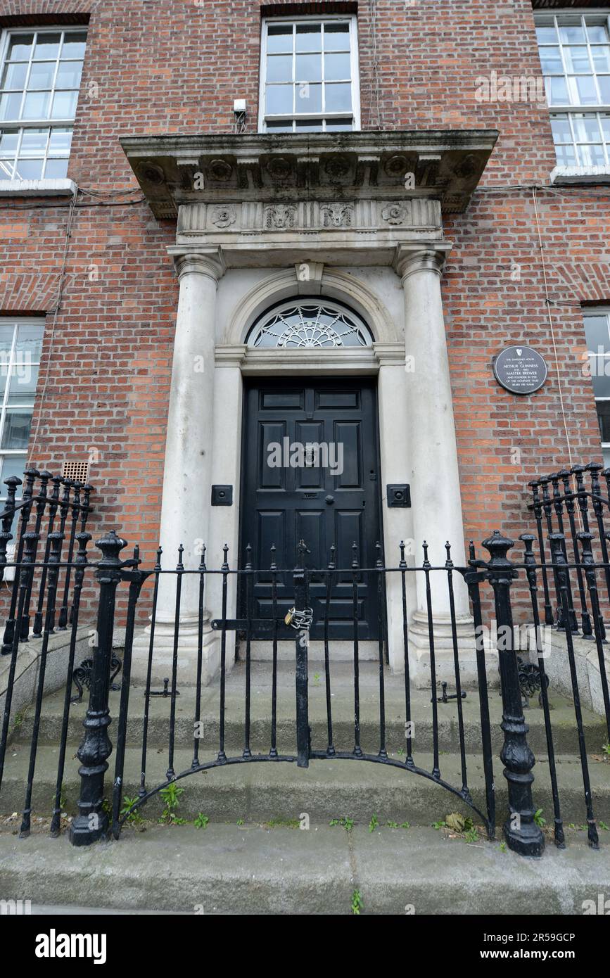 Das Wohnhaus von Arthur Guinness im St. James's Gate Brewery, Heimat des Guinness Stout Beers. Dublin, Irland. Stockfoto