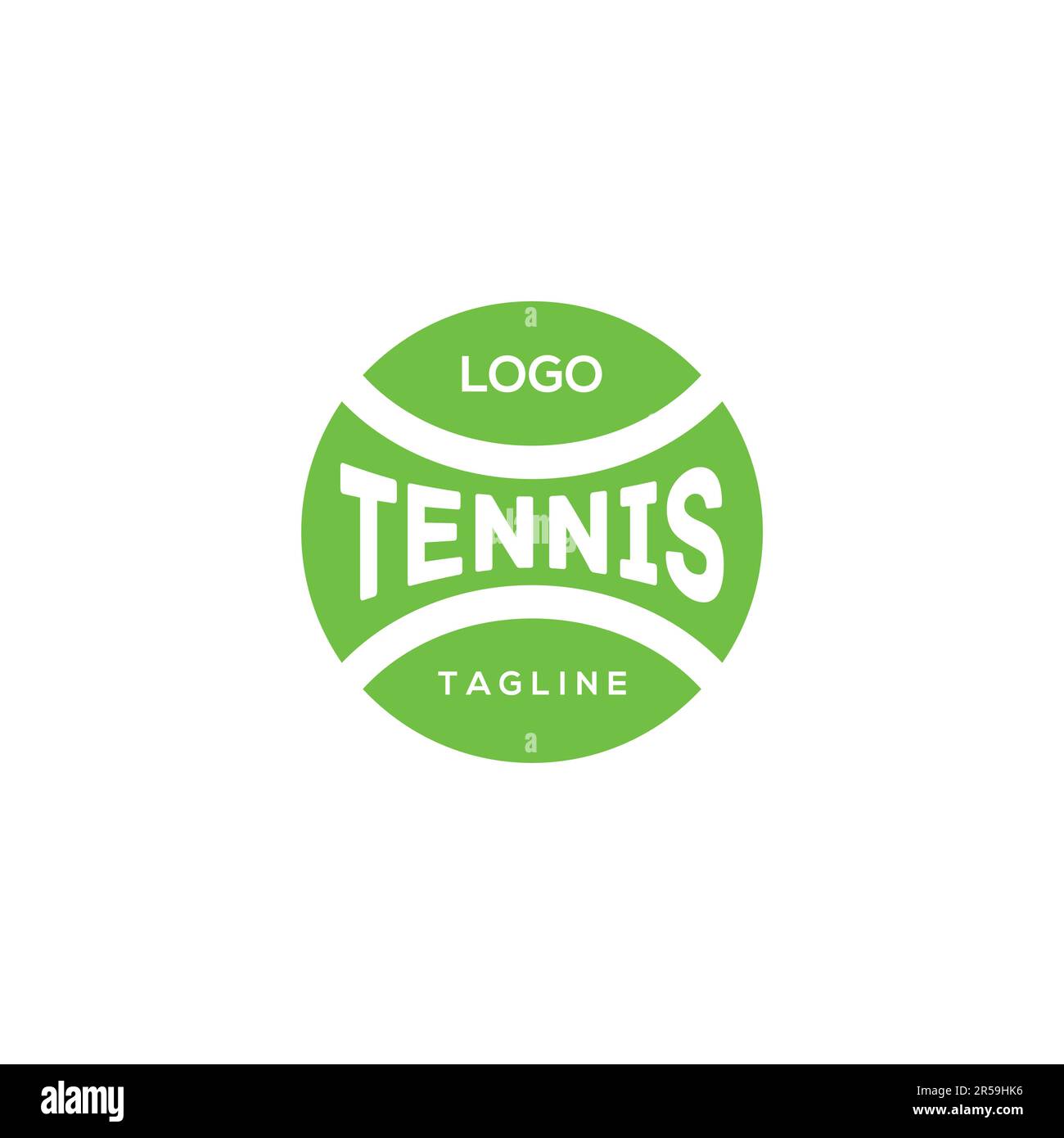 Logo-Design Für Tennisball. Tennis Club Logo-Vektor Stock Vektor