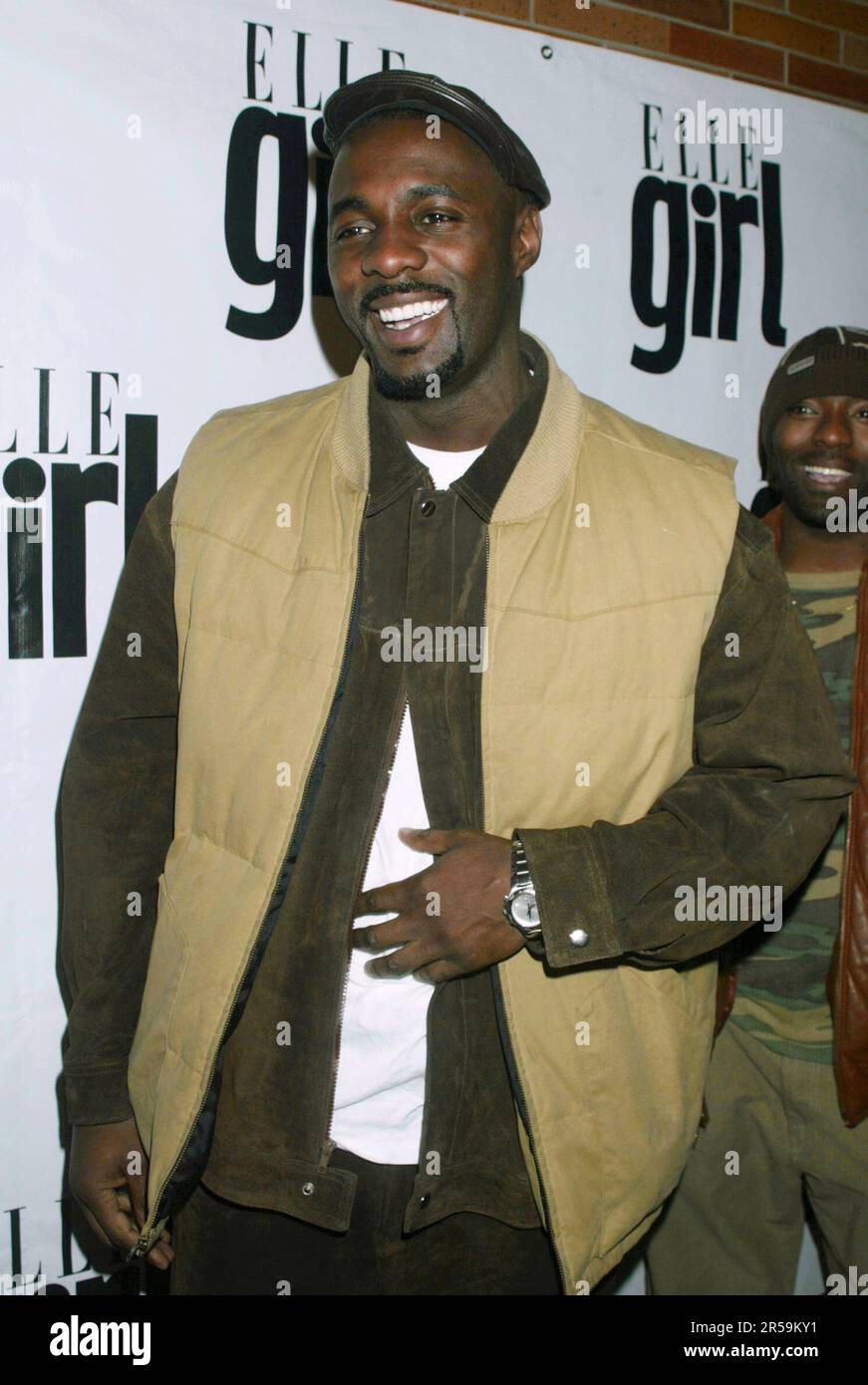 Idris Elba nimmt am 12. Februar 2003 an der Ellegirl-Veranstaltung „Eve in Concert“ in den ABC Studios am Times Square Teil. Foto: Henry McGee/MediaPunch Stockfoto
