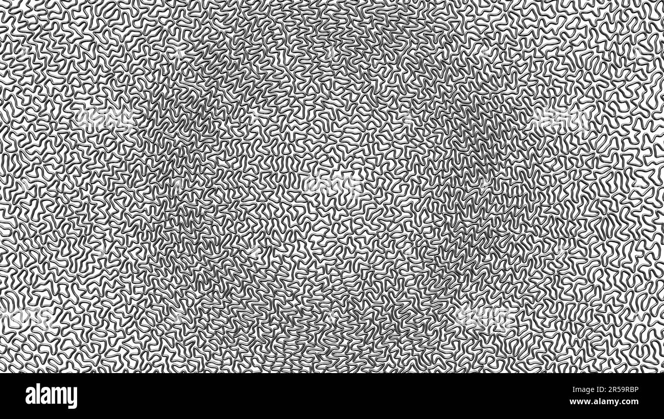 Abstrakte gefaltete Linien mit Musterhintergrund - 3D-Abbildung Stockfoto