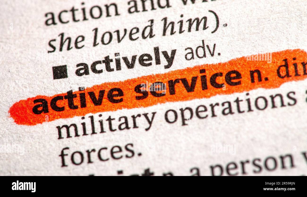 Aktiver Service Stockfoto