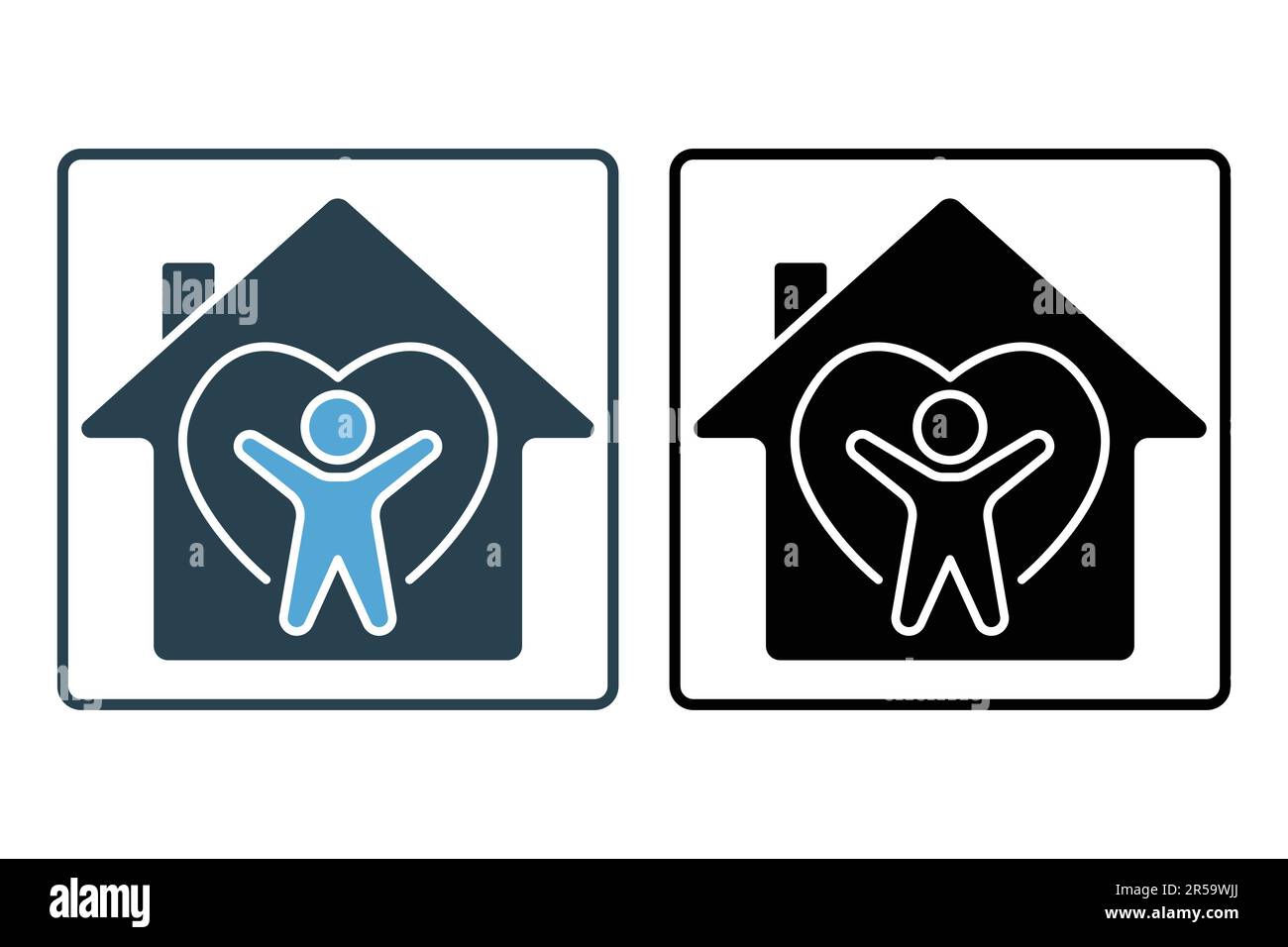 Symbol „Fitness zu Hause“. Symbol für Fitnessstudio, Fitnessstudio, Trainingssport. Solides Icon-Design. Einfache Vektorkonstruktion editierbar Stock Vektor