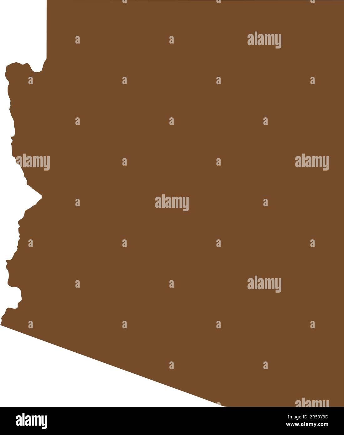 BRAUNE CMYK-Farbkarte von ARIZONA, USA Stock Vektor