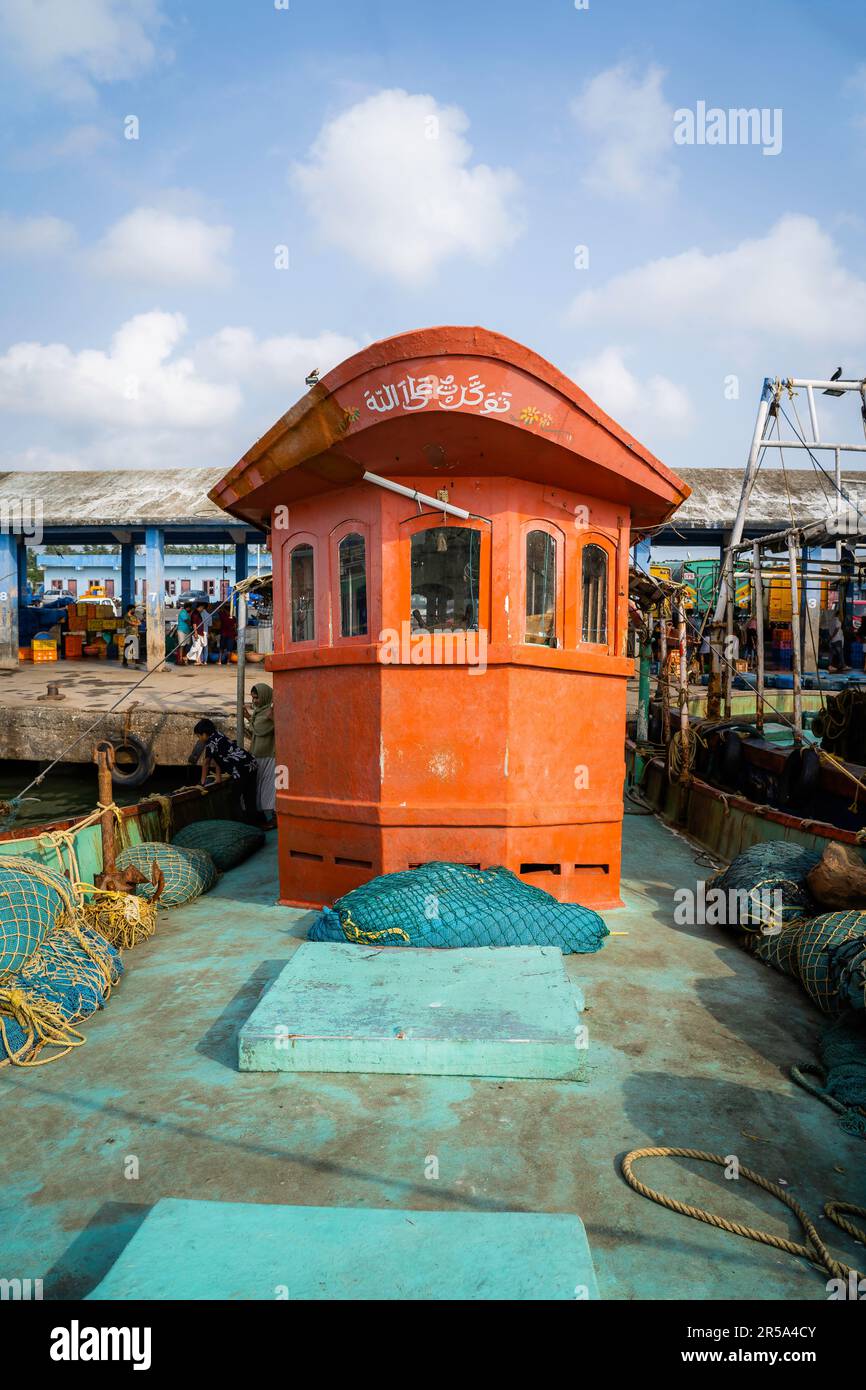 Ponnani ist der erste Hafen in Kerala, der durch öffentlich-private Beteiligung für die Entwicklung genutzt wird. 20-05-2023 Kerala Indien. Stockfoto