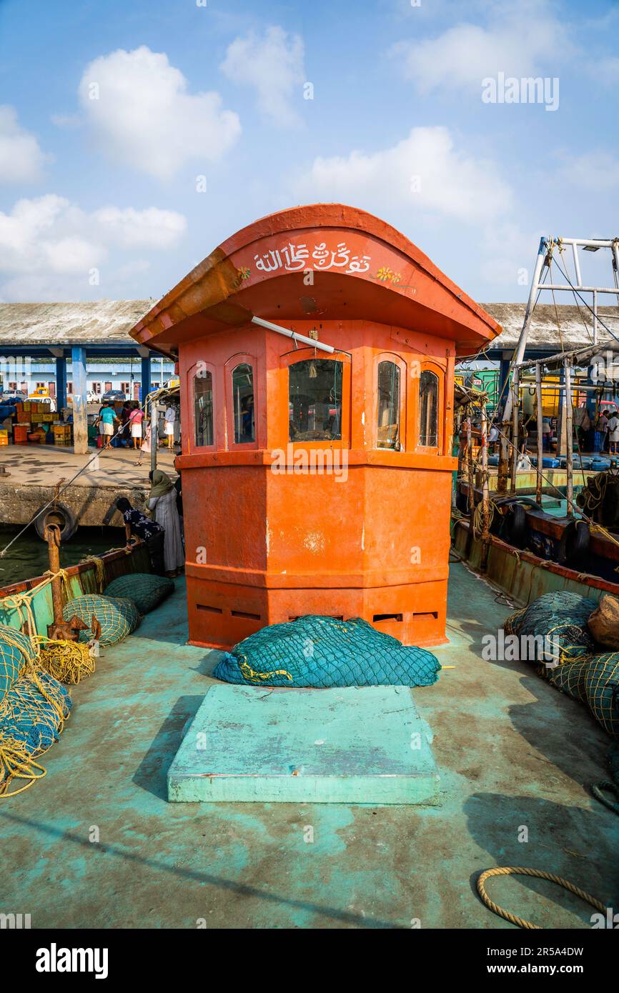 Ponnani ist der erste Hafen in Kerala, der durch öffentlich-private Beteiligung für die Entwicklung genutzt wird. 20-05-2023 Kerala Indien. Stockfoto