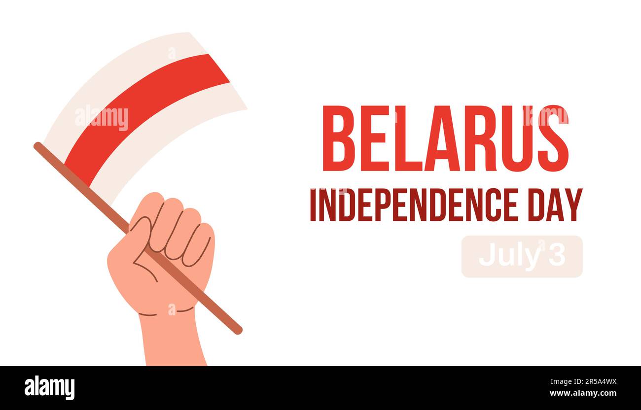 Weißrussland-Unabhängigkeitstag. Abstrakte Vorlage Für Hintergrunddesign Kennzeichnen. Weißrussland Unabhängigkeitstag Banner Cartoon. Stock Vektor