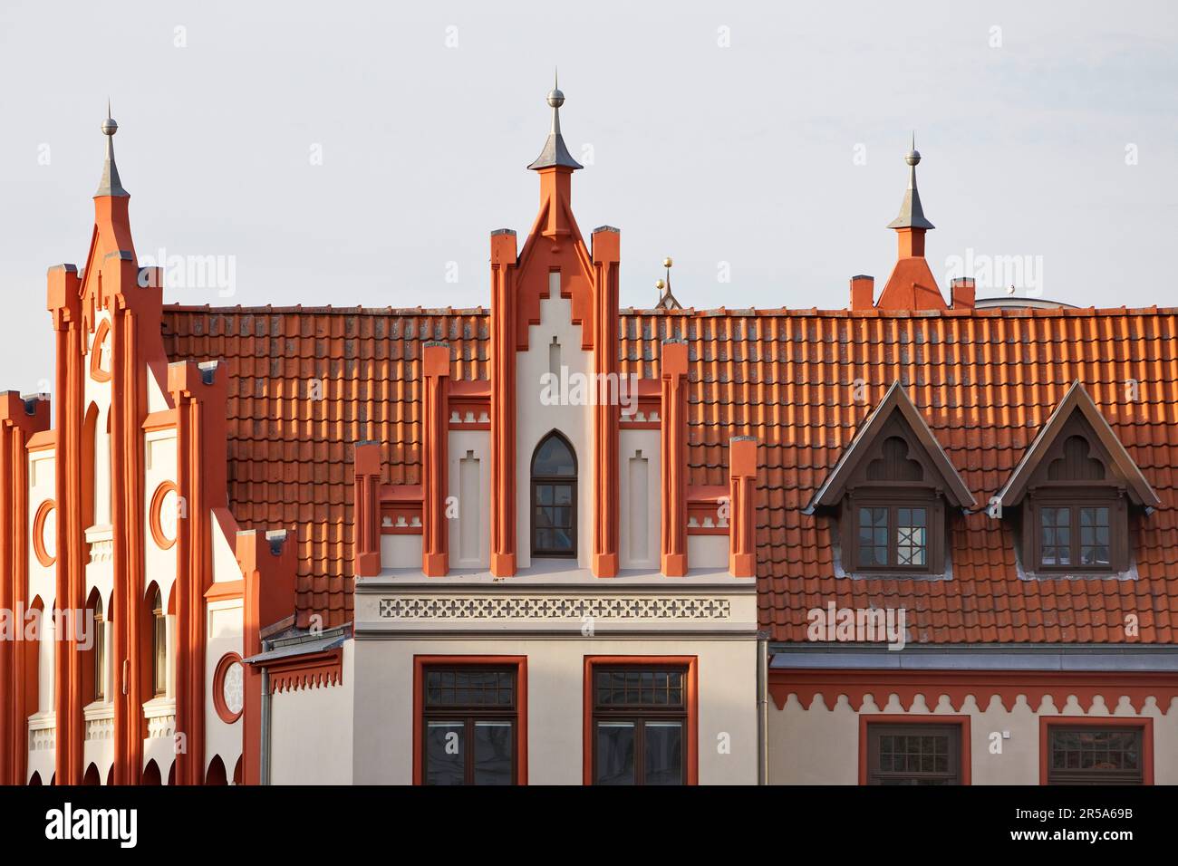Giebelhaus auf dem Markt, Deutschland, Mecklenburg-Vorpommern, Wismar Stockfoto