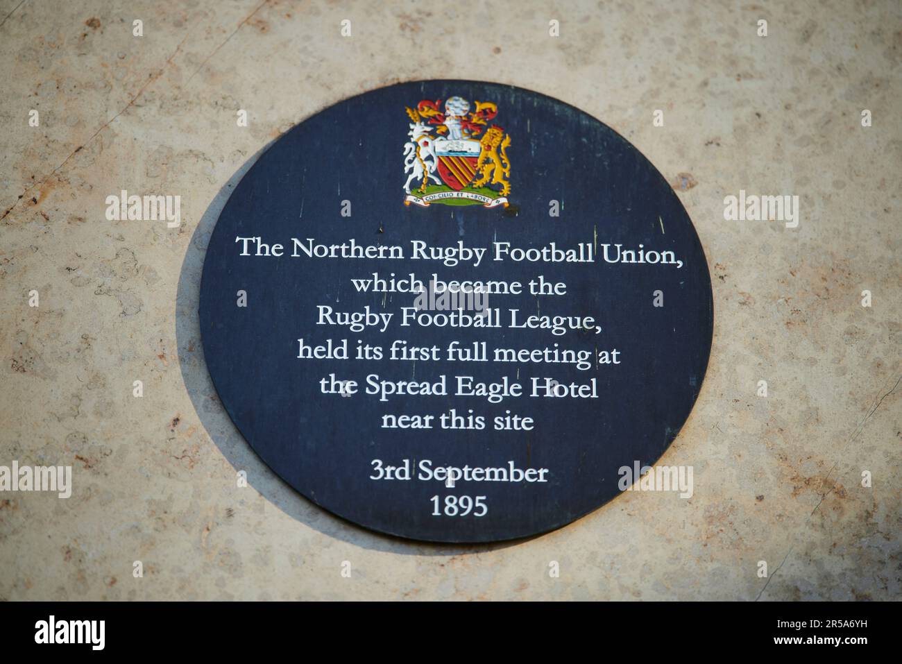 Manchester Rugby Football League-Plakette Stockfoto
