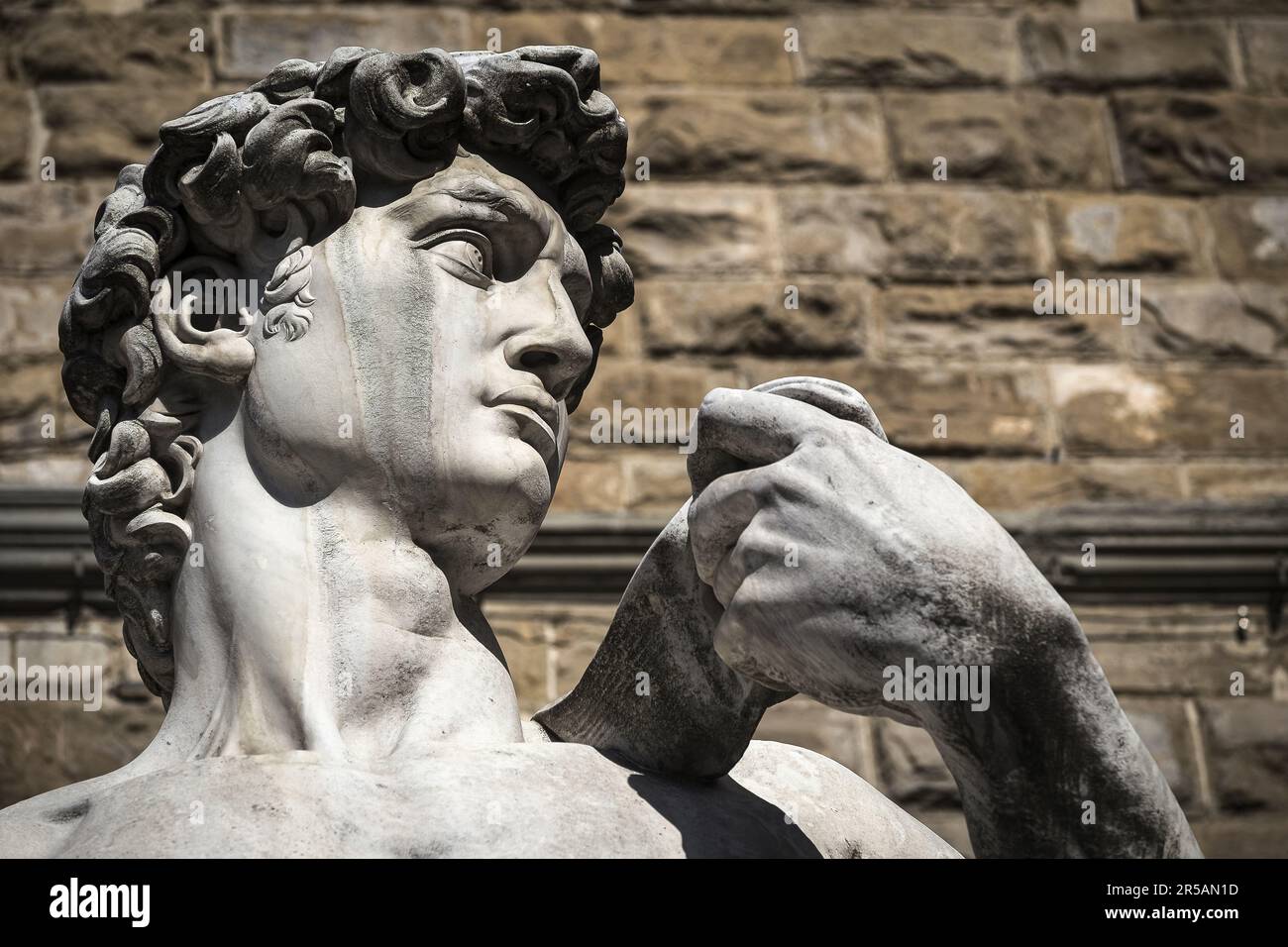 David von Michelangelo Buonarroti, Piazza della Signoria, Florenz, Italien, Europa Stockfoto