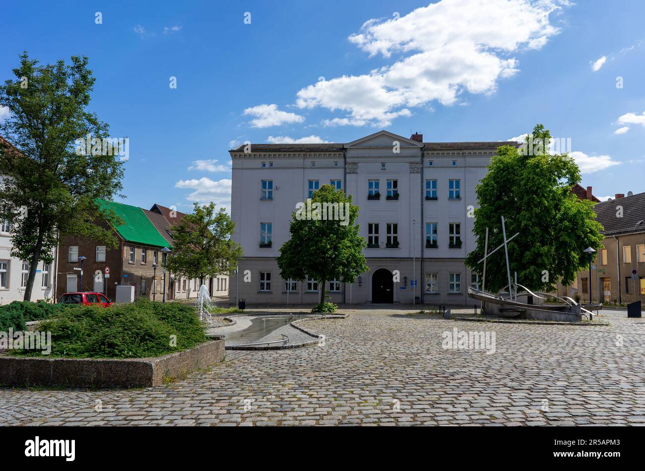 Altes Rathaus, Marktplatz Roßlau (Elbe) Stockfoto