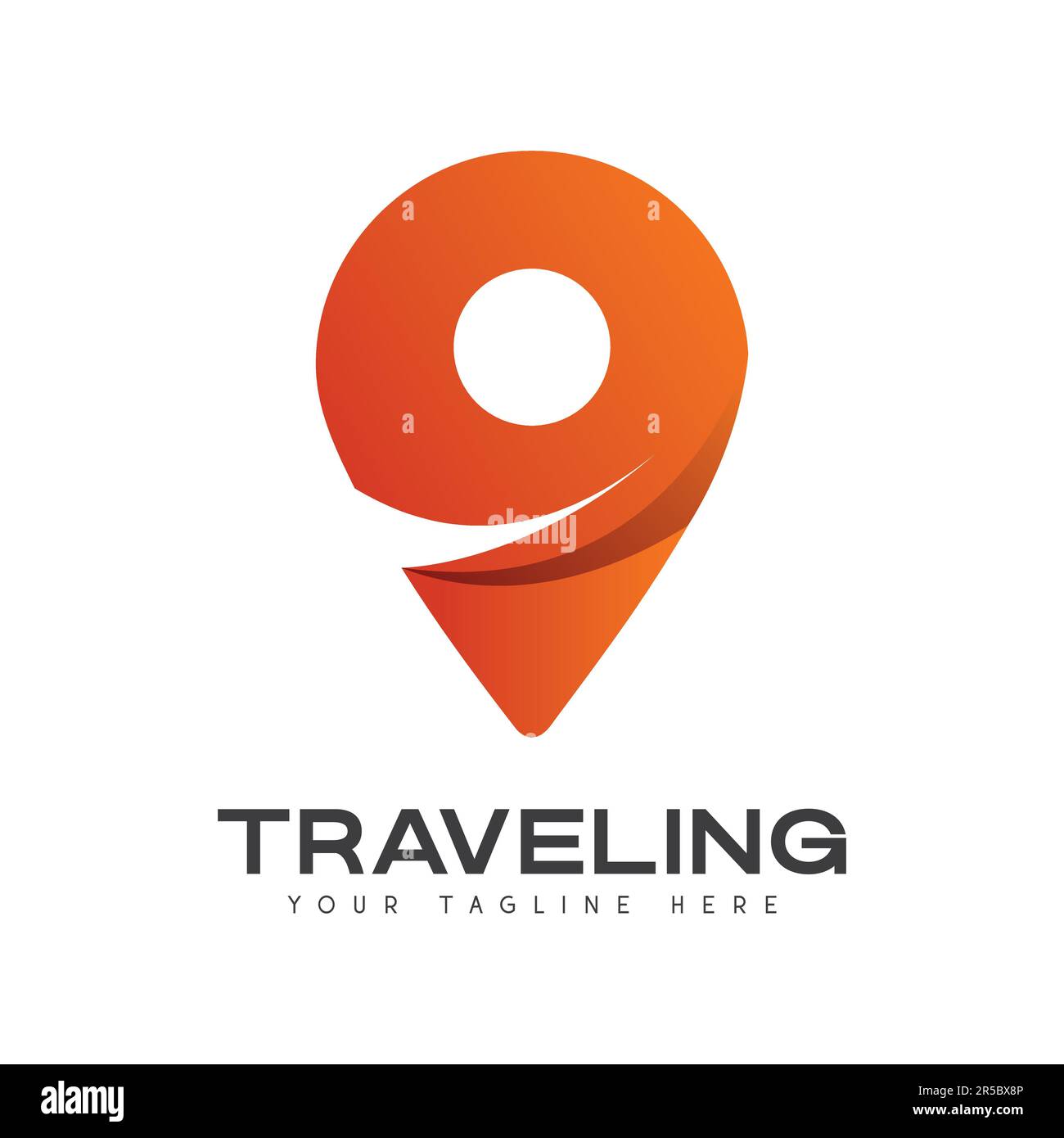 Modern Traveling Location Logo Design Destination Pick Location Logo Stock Vektor