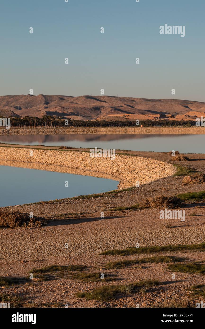 Taourirt City Abwasseraufbereitungsanlage in Marokko Stockfoto