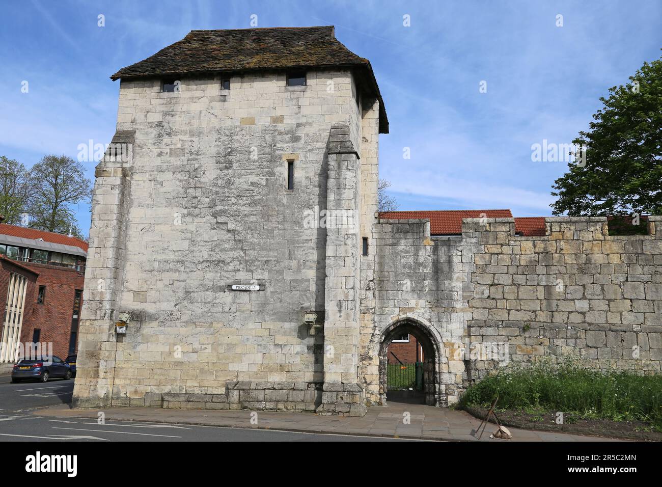 Fishergate Postern Tower, Piccadilly, York, North Yorkshire, England, Großbritannien, Großbritannien, Großbritannien, Europa Stockfoto