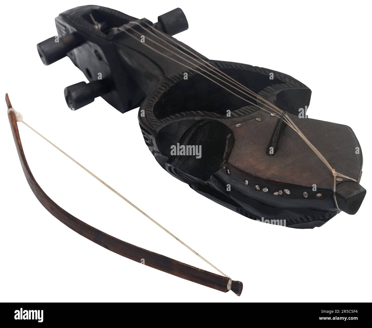 Nepali sarangi ein traditionelles Musikinstrument des indischen Subkontinents Stockfoto